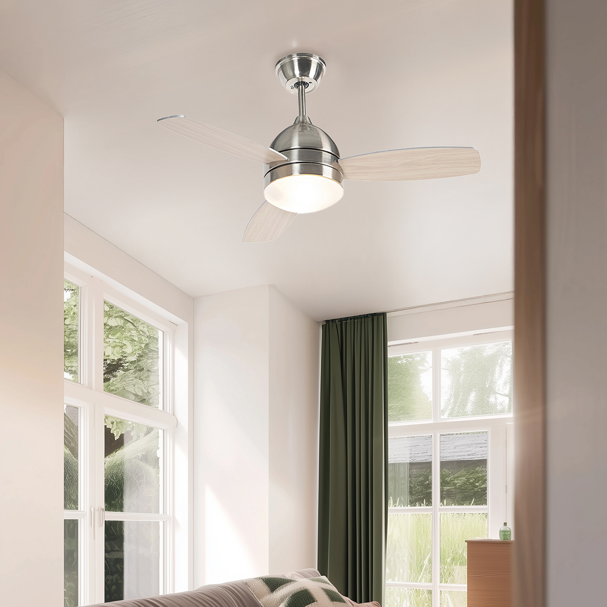 Acél mennyezeti ventilátor távirányítóval - Rotar